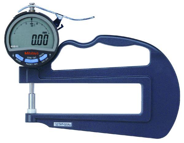 Mitutoyo 547 Materialdickenlehre mit LCD Anzeige, 0mm → 12mm ±3 μm / 0,01 mm, DKD/DAkkS-kalibriert