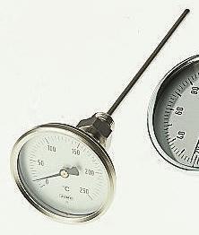 Produktfoto 1 von Jumo Zeigerthermometer Rundes Ziffernblatt, 0 °C bis +40 °C.