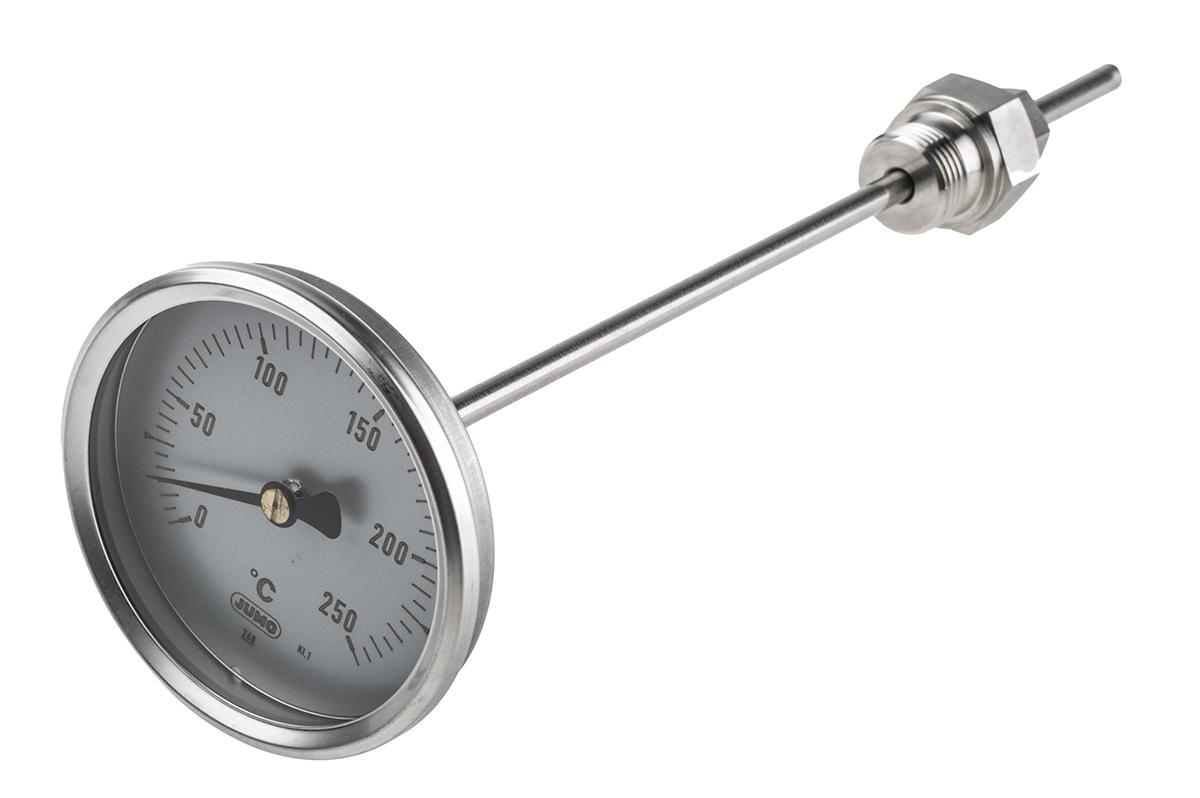 Produktfoto 1 von Jumo Zeigerthermometer, 0 → +250 °C., Skalen-Ø 80mm