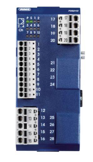 Produktfoto 1 von Jumo E/A-Module für Halbleiterrelais Analog IN variTRON  Digital OUT, 1,77 x 4,07 x 3,99 Zoll