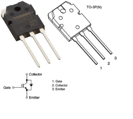 Produktfoto 1 von Toshiba IGBT / 50 A ±25V max., 600 V 230 W, 3-Pin TO-3P N-Kanal