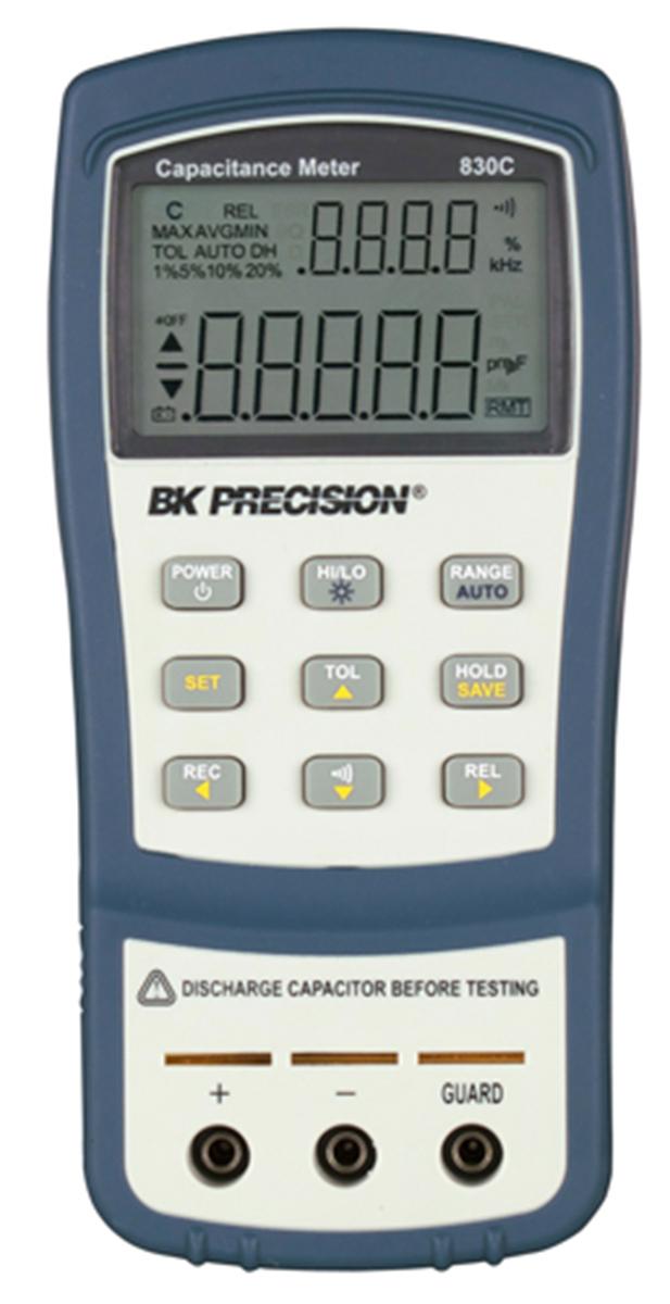 Produktfoto 1 von BK Precision BK830C LCR-Messgerät 199,99mF, DKD/DAkkS-kalibriert Batterie Alkali, Handgerät LCD