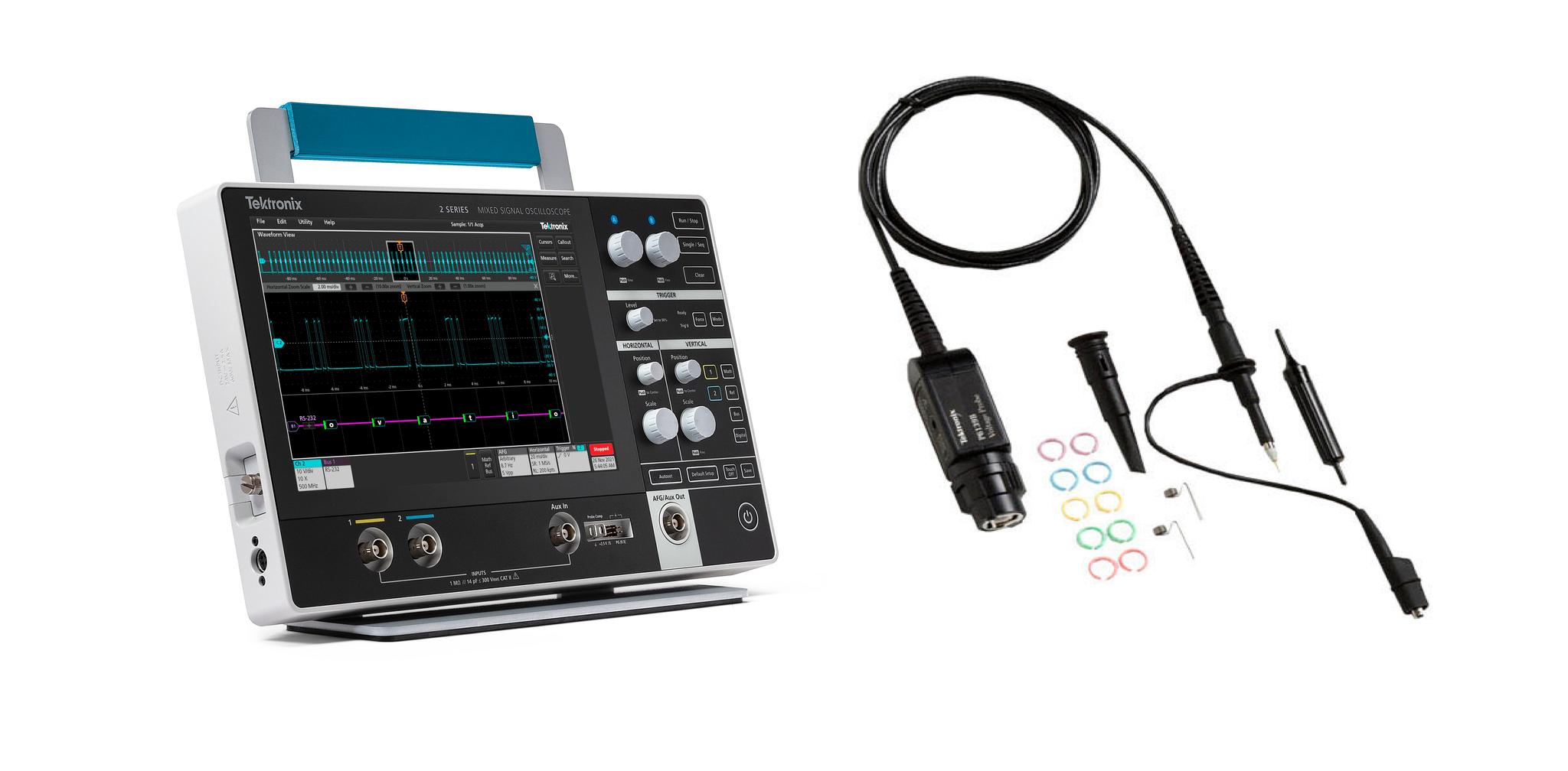 Produktfoto 1 von Tektronix MSO22 Mixed-Signal Handheld Oszilloskop 2-Kanal Analog / 16 Digital Analog, Digital 350MHz