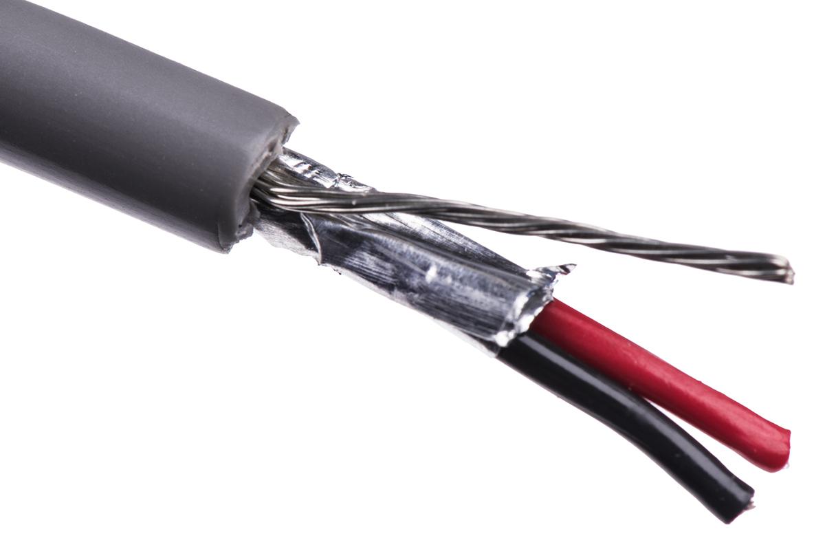 Produktfoto 1 von Belden 9501 Datenkabel, 1-paarig 0,25 mm² Ø 3.96mm F/UTP Schirmung PVC isoliert Twisted Pair Chrom