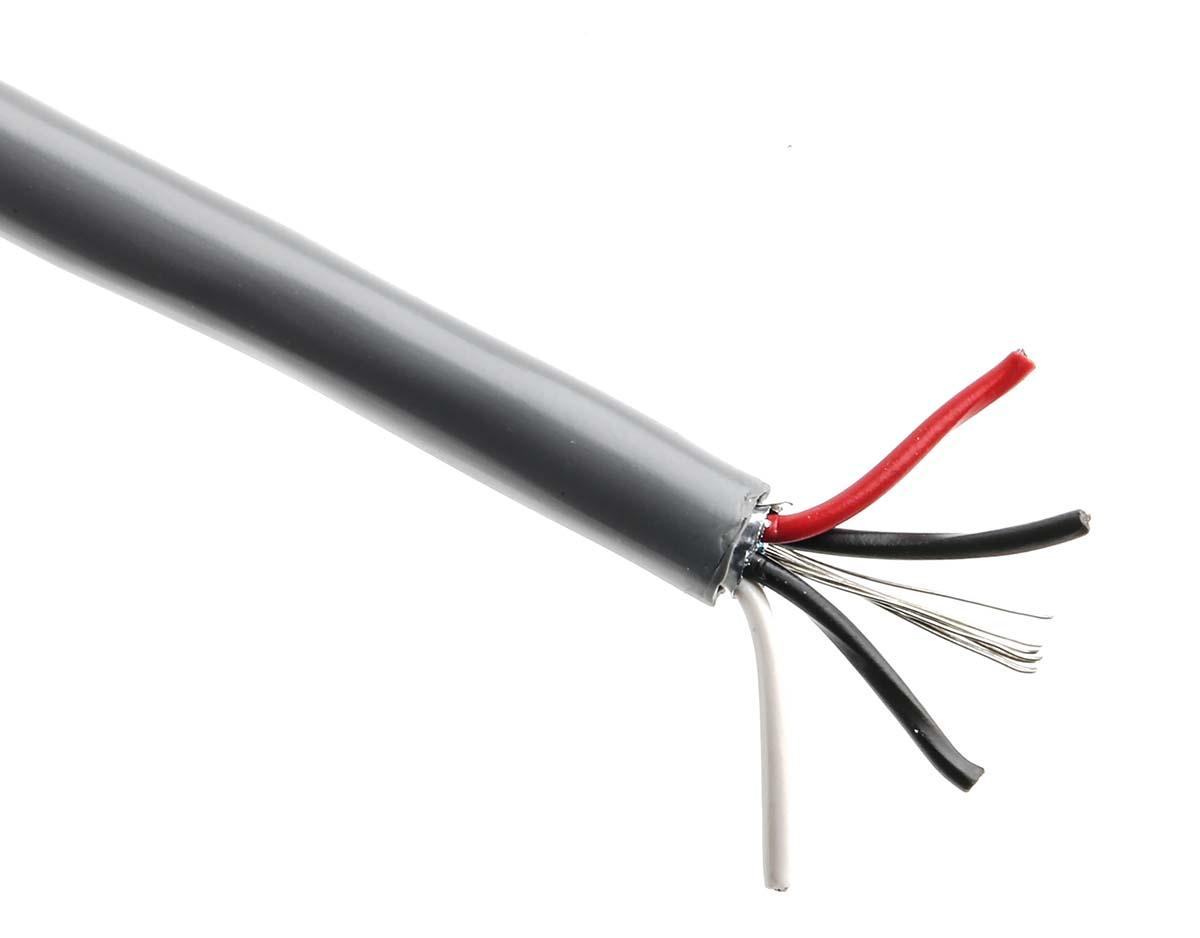 Produktfoto 1 von Belden 9502 Datenkabel, 2-paarig 0,2 mm Ø 5.64mm F/UTP Schirmung PVC isoliert Twisted Pair Chrom