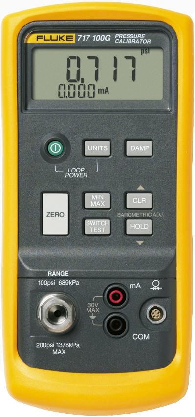 Produktfoto 1 von Fluke 717 Druckkalibrator, 20.68bar, DKD/DAkkS-kalibriert, 201 x 98 x 52mm, 600g