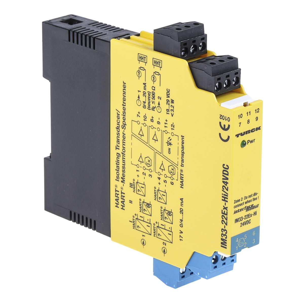 Produktfoto 1 von Turck Trennbarriere 2-kanalig Strom Strom 24V dc ATEX, IECEx 250V HART HART-Isoliermessumformer