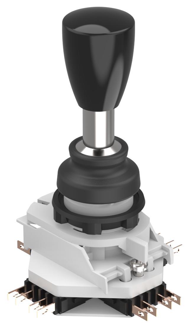 Produktfoto 1 von EAO 44-800 Joystick, 2 Contacts-Achsen Tastend, 250V ac, IP 65 Griff Typ Hebel