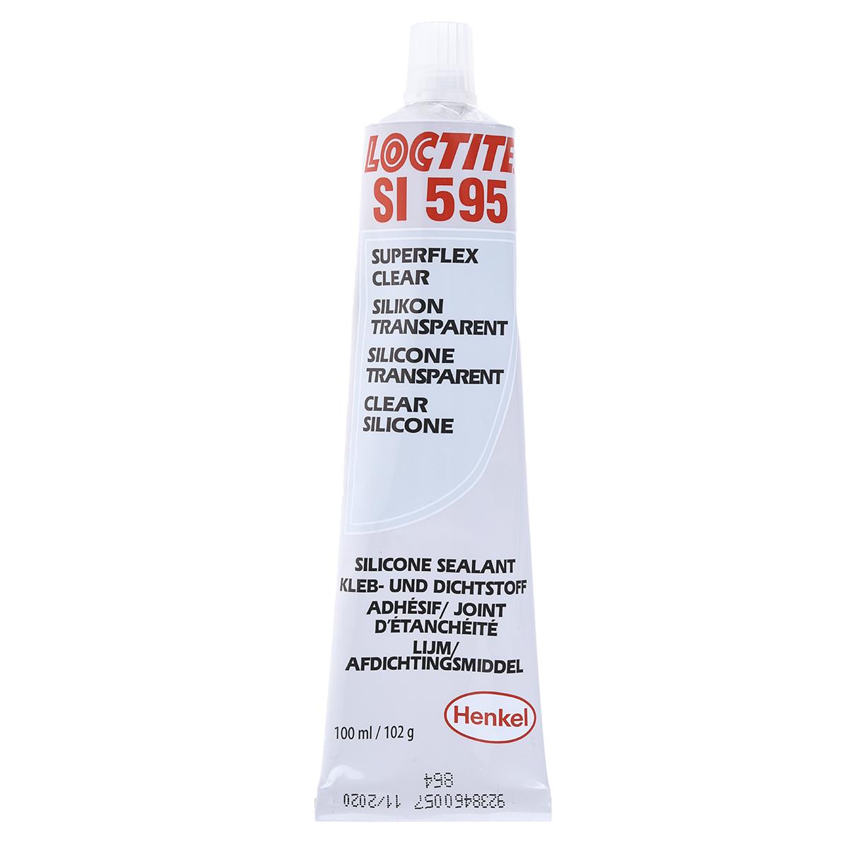 Produktfoto 1 von 595 Dichtmittel transparent, Essigsäure-Basis, Tube 100 ml, -60 → +250 °C