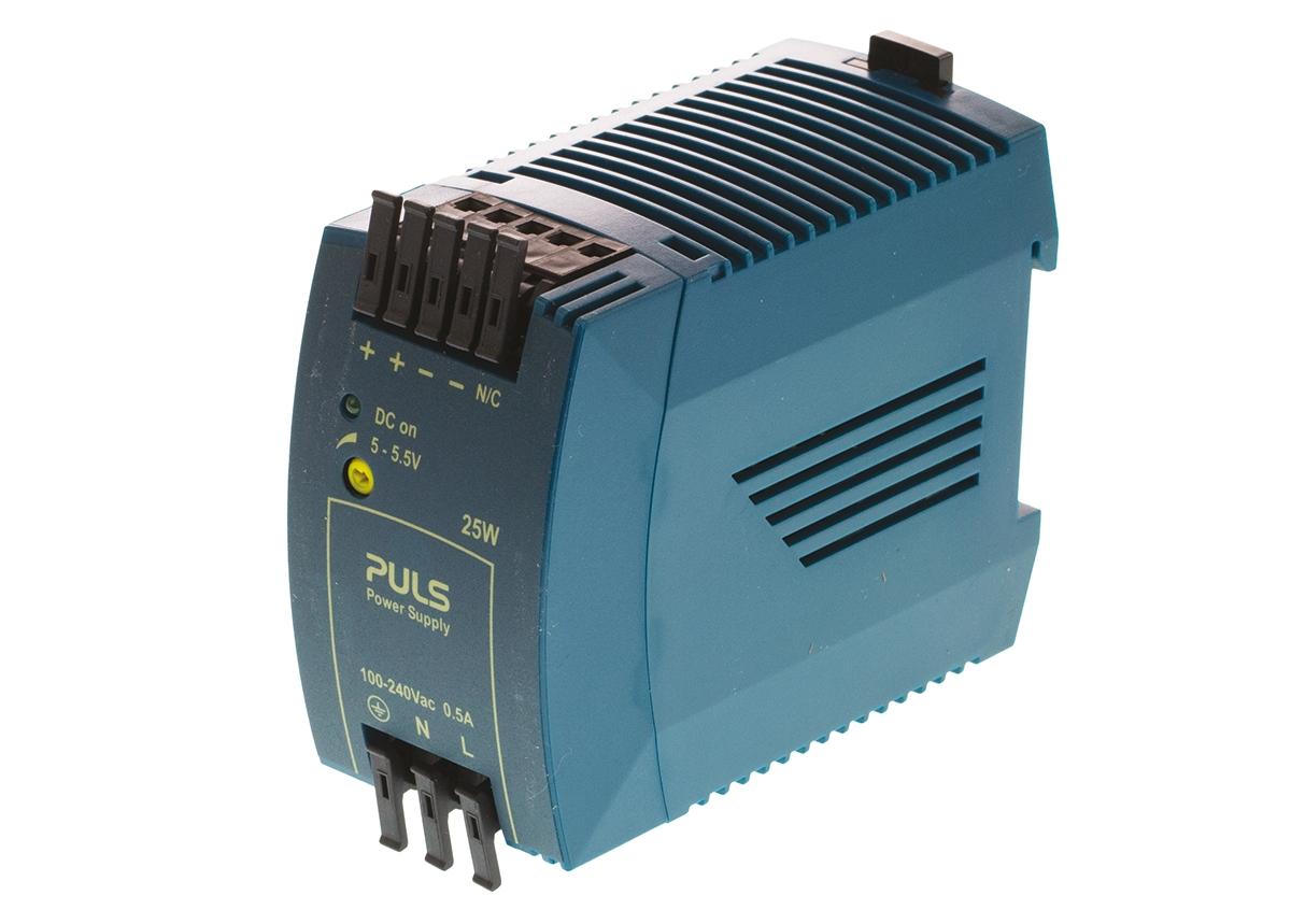 Produktfoto 1 von PULS MiniLine MLY Switch-Mode DIN-Schienen Netzteil 25W, 100 → 240V ac, 5V dc / 5A