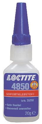 Produktfoto 1 von Loctite 4850 Sekundenkleber Cyanacrylat Flüssig transparent, Flasche 20 g