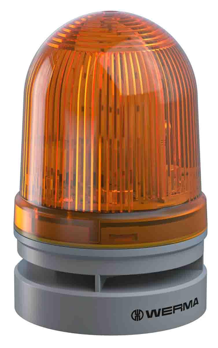 Produktfoto 1 von Werma EvoSIGNAL Mid LED Alarm-Leuchtmelder Grün, Rot, Gelb / 85dB, 12 V dc