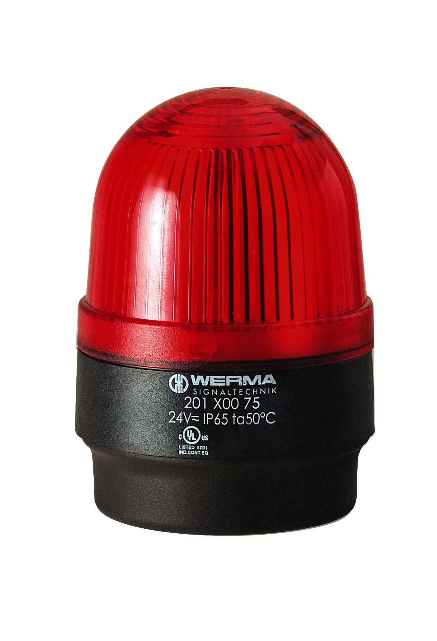 Produktfoto 1 von Werma 201, LED, Dauer Signalleuchte Rot, 115 V