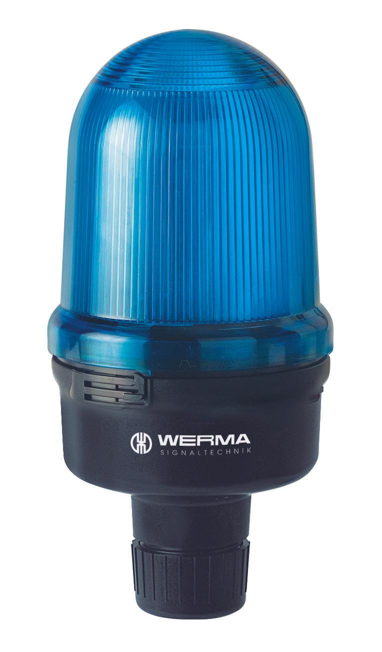 Produktfoto 1 von Werma 829, LED, Dauer Signalleuchte Blau, 24 V