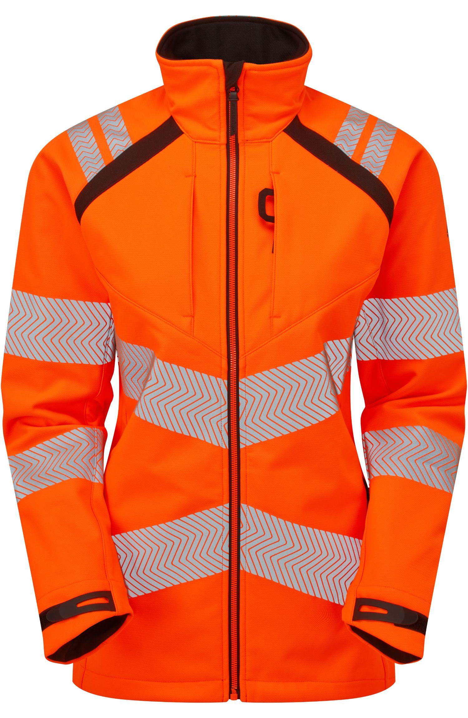 PULSAR Damen Warn-Softshelljacke Orange, Größe 14