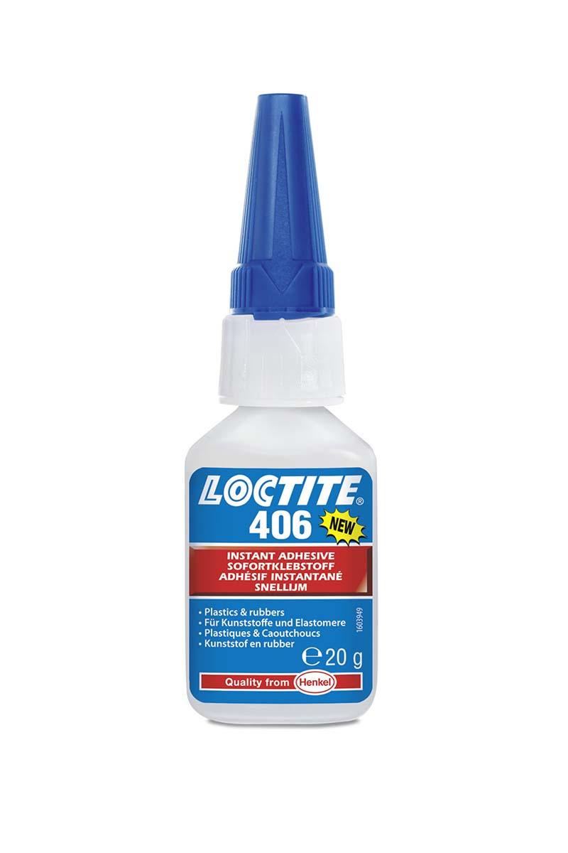 Produktfoto 1 von Loctite 406 Sekundenkleber Cyanacrylat Flüssig transparent, Flasche 20 g