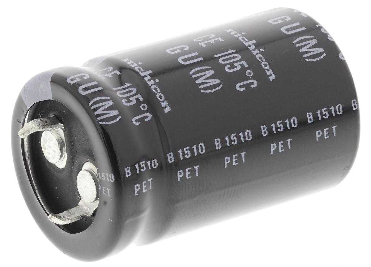 Produktfoto 1 von Nichicon GU Snap-In Aluminium-Elektrolyt Kondensator 470μF ±20% / 200V dc, Ø 22mm x 35mm, bis 105°C