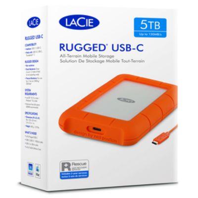 Produktfoto 1 von Seagate LACIE RUGGED USB-C, Externe Installation Externe Festplatte USB 3.2, 1 TB, Extern