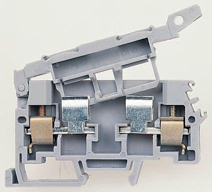 Produktfoto 1 von Entrelec DR Reihenklemme mit Sicherungshalter Grau, 4mm², 500 V ac, 600 V dc / 6.3A, Schraubanschluss