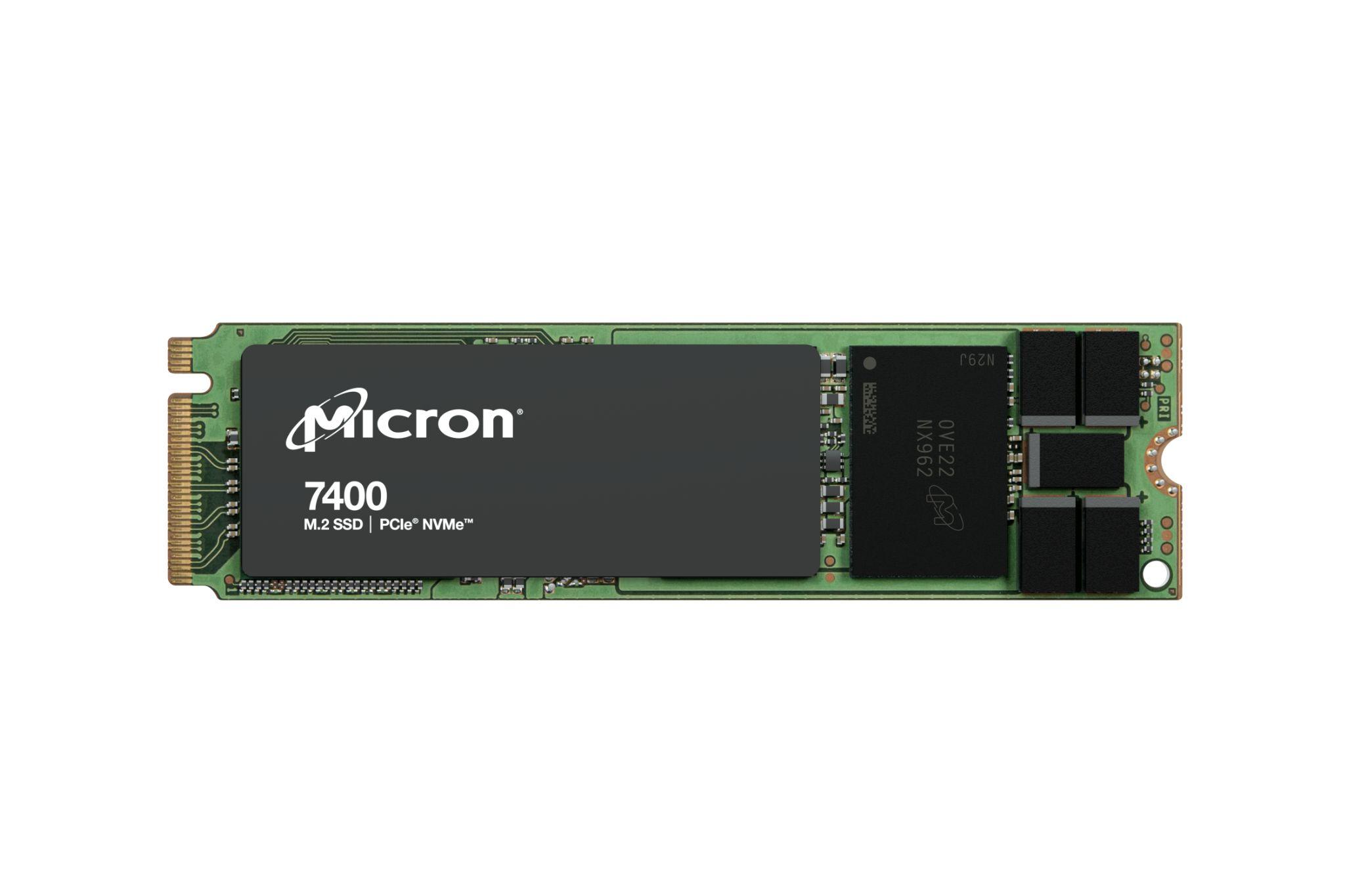 Produktfoto 1 von Micron 7400 MAX, M.2 Intern SSD NVMe PCIe Gen 4 x 4 , 3D TLC, 400 GB, SSD