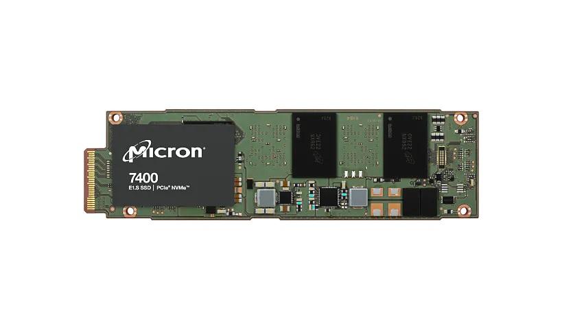 Produktfoto 1 von Micron 7400 PRO, E1.S Intern SSD NVMe PCIe Gen 4 x 4 , 3D TLC, 960 GB, SSD