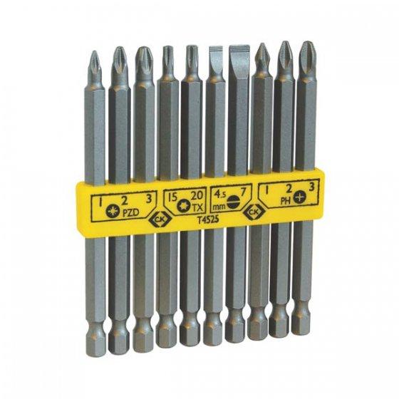 CK Schlitz, PHILLIPS®, POZIDRIV, TORX® Bitsatz, Legierungsstahl 2 mm, 3 mm, 5 mm, 7 mm, 20 mm, Pozidriv & Phillips: 1