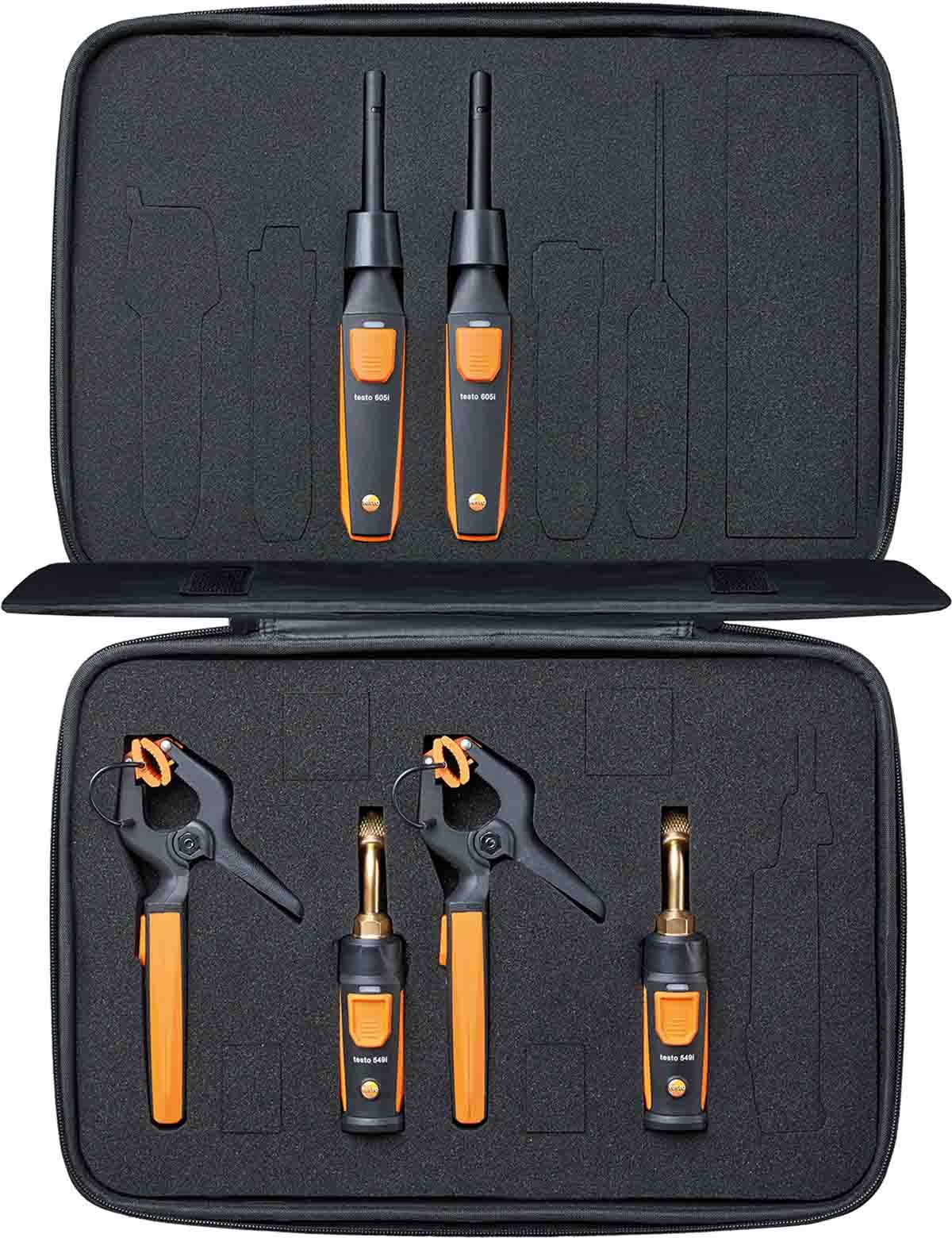 Produktfoto 1 von Testo Thermometerkit, Smart Probes AC & refrigeration test kit plus, , ±1,3 °C max, Bluetooth Kommunikation