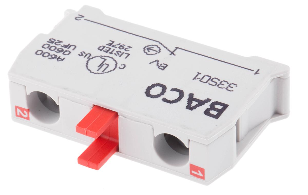 BACO BACO Kontaktblock, , 1 Öffner, 600V, Schraubanschluss