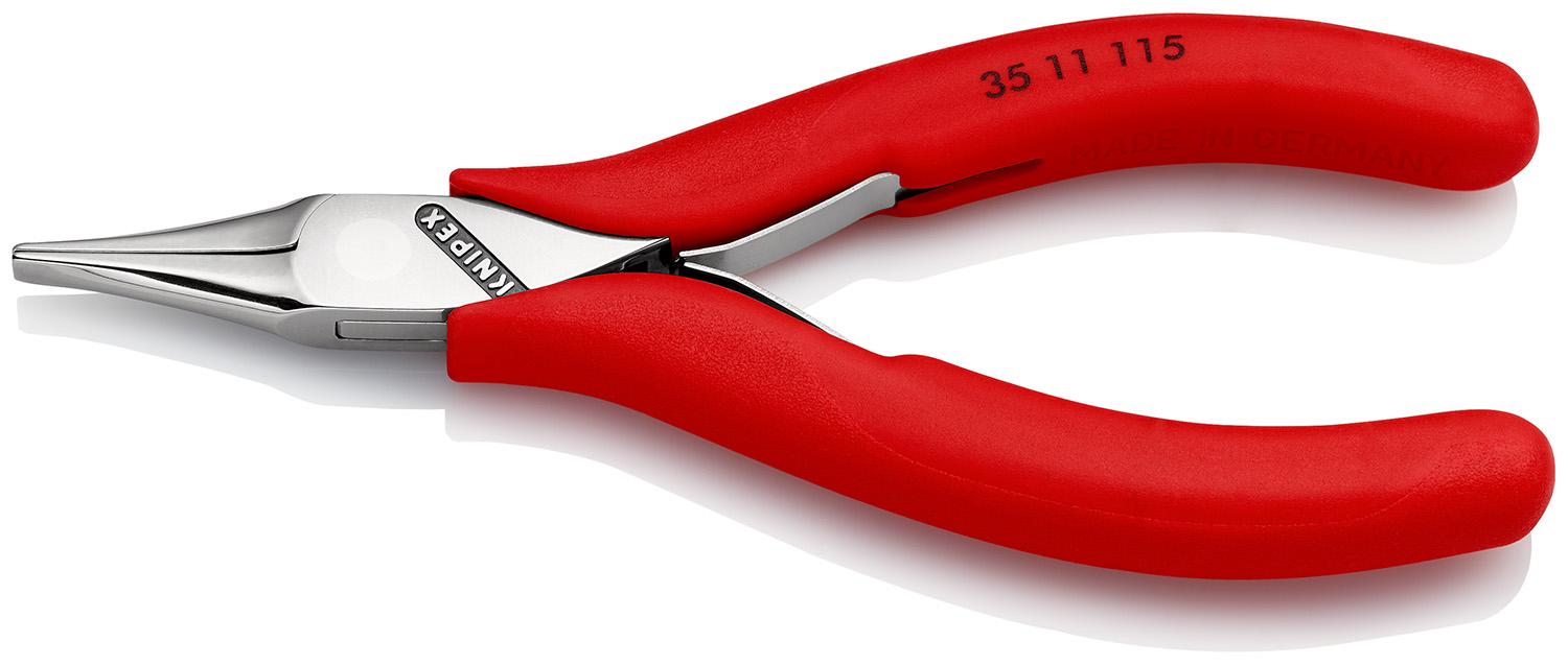 Produktfoto 1 von Knipex 35 11 Elektronikzange, Flachzange / Backen 22.5mm 115 mm