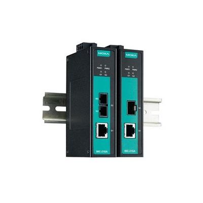 Produktfoto 1 von MOXA Ethernet-Medienkonverter 10/100/100Mbit/s, Halbduplex/Vollduplex 40km 1000Mbit/s, Anschluss: SFP