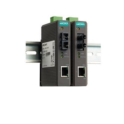 Produktfoto 1 von MOXA Ethernet-Medienkonverter 10/100Mbit/s, Halbduplex/Vollduplex, Multi Mode 40km 100Mbit/s, Anschluss: SC