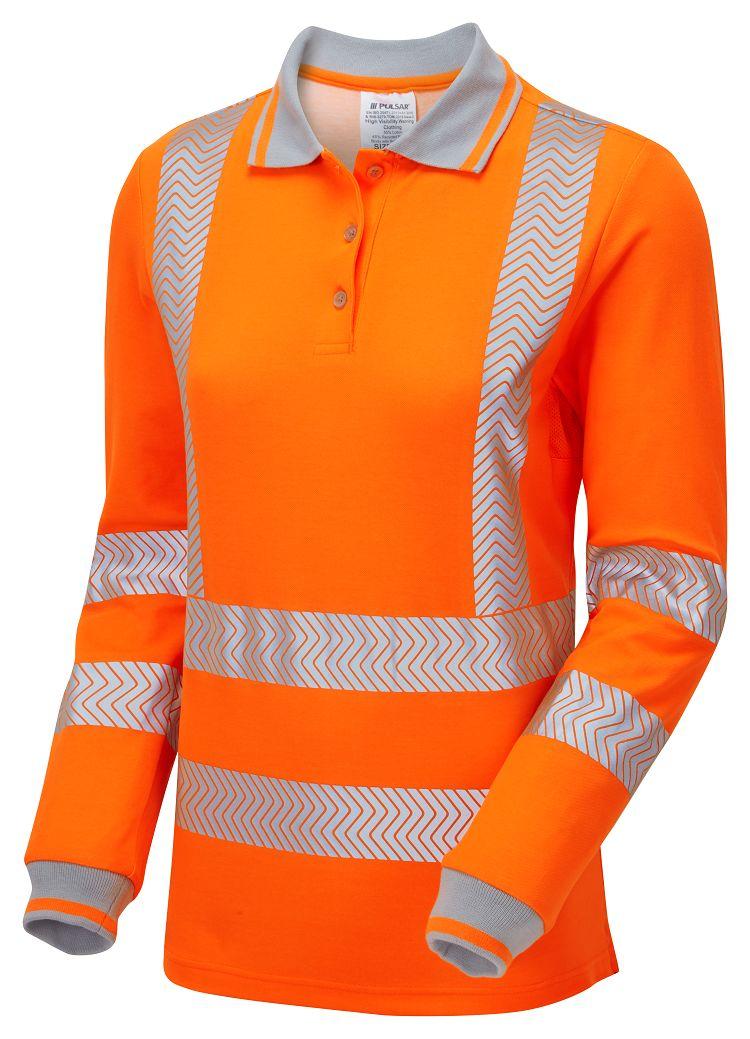 Produktfoto 1 von PULSAR Lang Orange 101.6 → 109.22cm LFE954 Warnschutz Polohemd