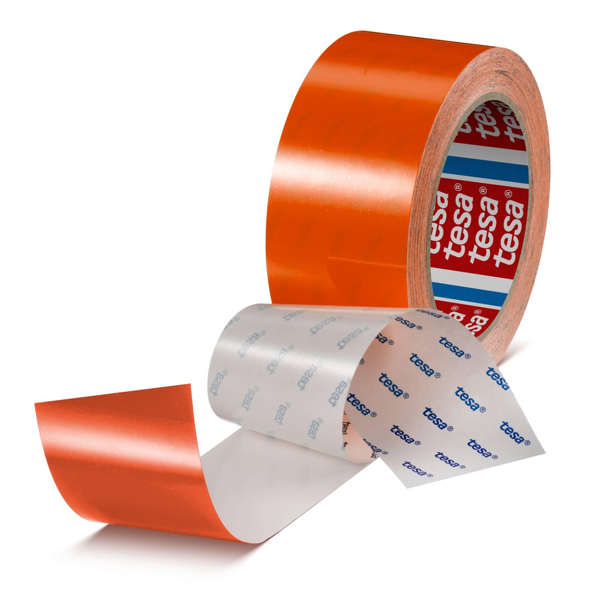 Produktfoto 1 von Tesa PET Bodenmakierung Orange Typ Klebeband für Fußböden, Stärke 0.175mm, 20m x 50mm