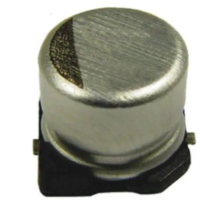 Produktfoto 1 von Panasonic ZA, SMD Hybrid  Alu Kondensator, Elko 100μF ±20% / 50V dc, Ø 10mm x 10.2mm, bis 105°C