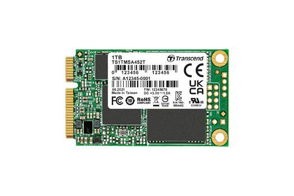 Transcend MSA452T-I, mSATA Intern HDD-Festplatte SATA III Industrieausführung, TLC, 512 GB, SSD