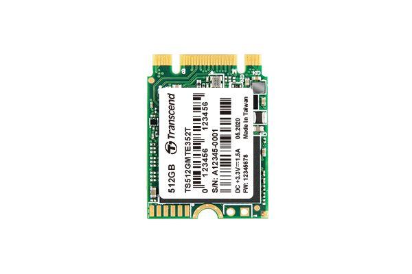 Produktfoto 1 von Transcend MTE352T, M.2 Intern HDD-Festplatte PCIe NVMe Gen 3.0 x 2 , TLC, 512 GB, Intern, SSD