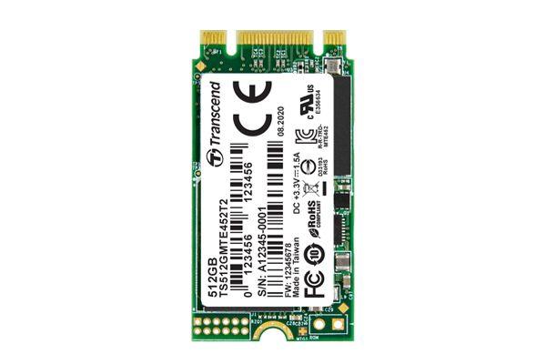 Produktfoto 1 von Transcend MTE452T2, M.2 Intern HDD-Festplatte PCIe NVMe Gen 3.0 x 2 , TLC, 512 GB, Intern, SSD