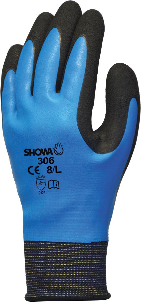 Showa Arbeitshandschuhe, Größe 9, L, Allgemeine Anwendungen, Nylon, Polyester Blau 1Paar Stk.