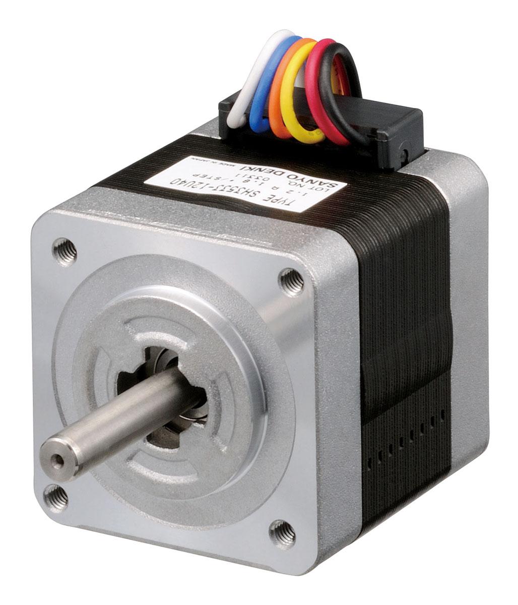 Produktfoto 1 von Sanyo Denki SH3533 Hybrid 1.8° Schrittmotor 24 V / 1,2 A 0.12Nm 6-adrig, 35 x 35mm Wellen-Ø 5mm