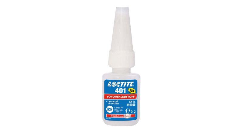 Produktfoto 1 von Loctite 401 Sofortklebstoff Cyanacrylat Flüssig transparent, Flasche 5 g