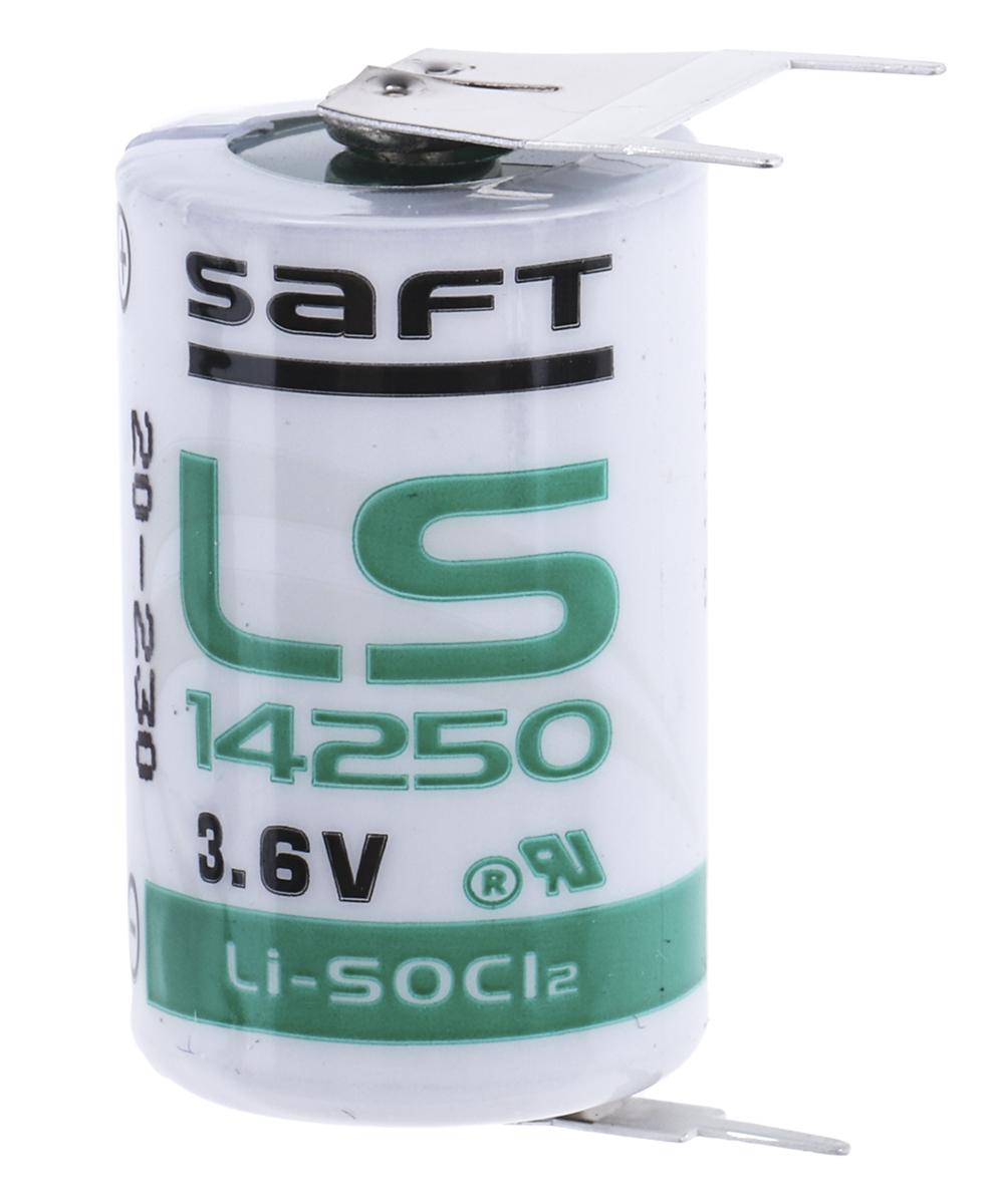 Produktfoto 1 von Saft 1/2 AA Batterie, 3.6V / 1.2Ah Li-Thionylchlorid, Lötanschluss 14.55 x 25.15mm