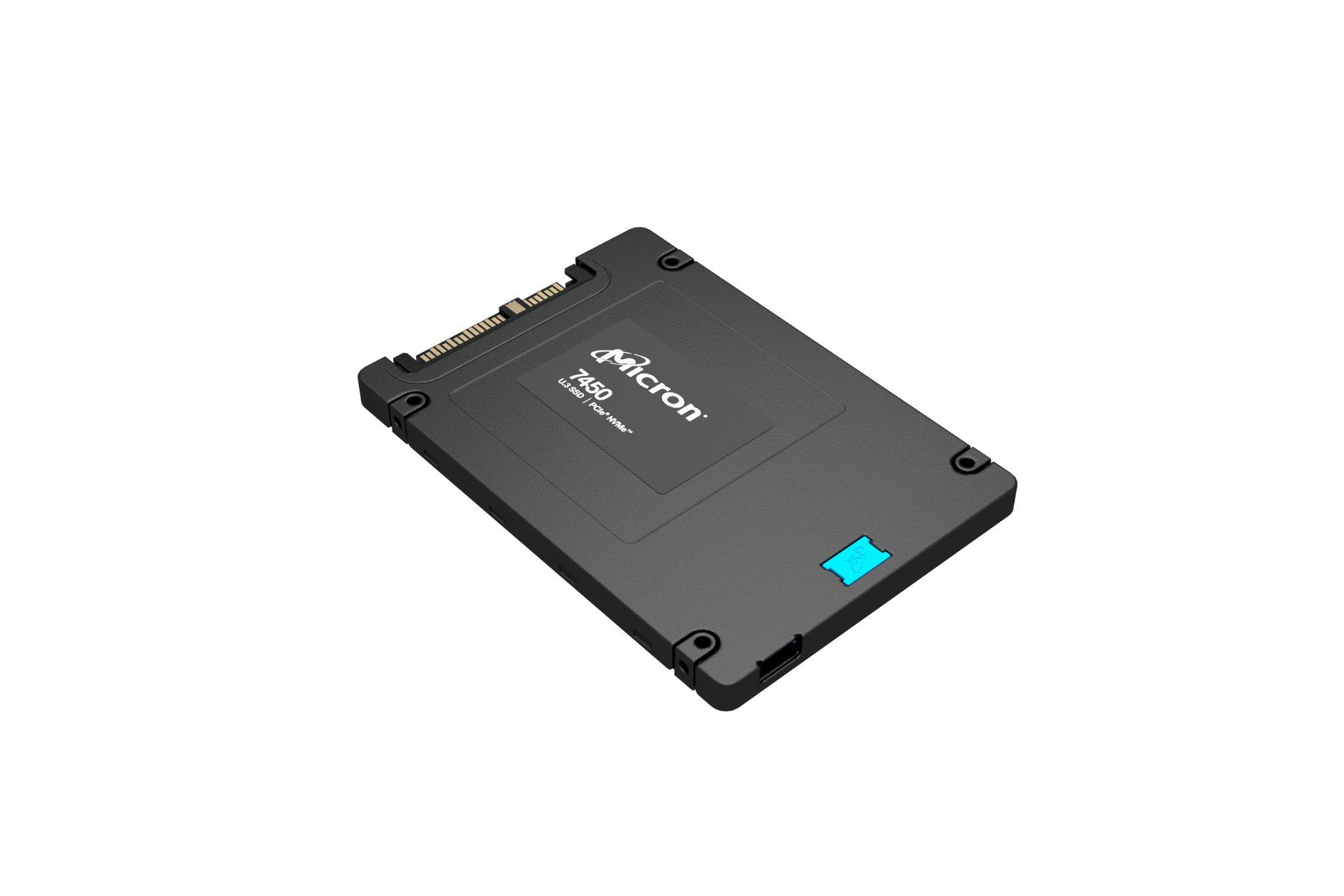 Produktfoto 1 von Micron MICRON 7450 SSD mit NVMET, M.2 SSD NVMe PCIe Gen 4 x 4 Industrieausführung, V-NAND, 960 GB, SSD