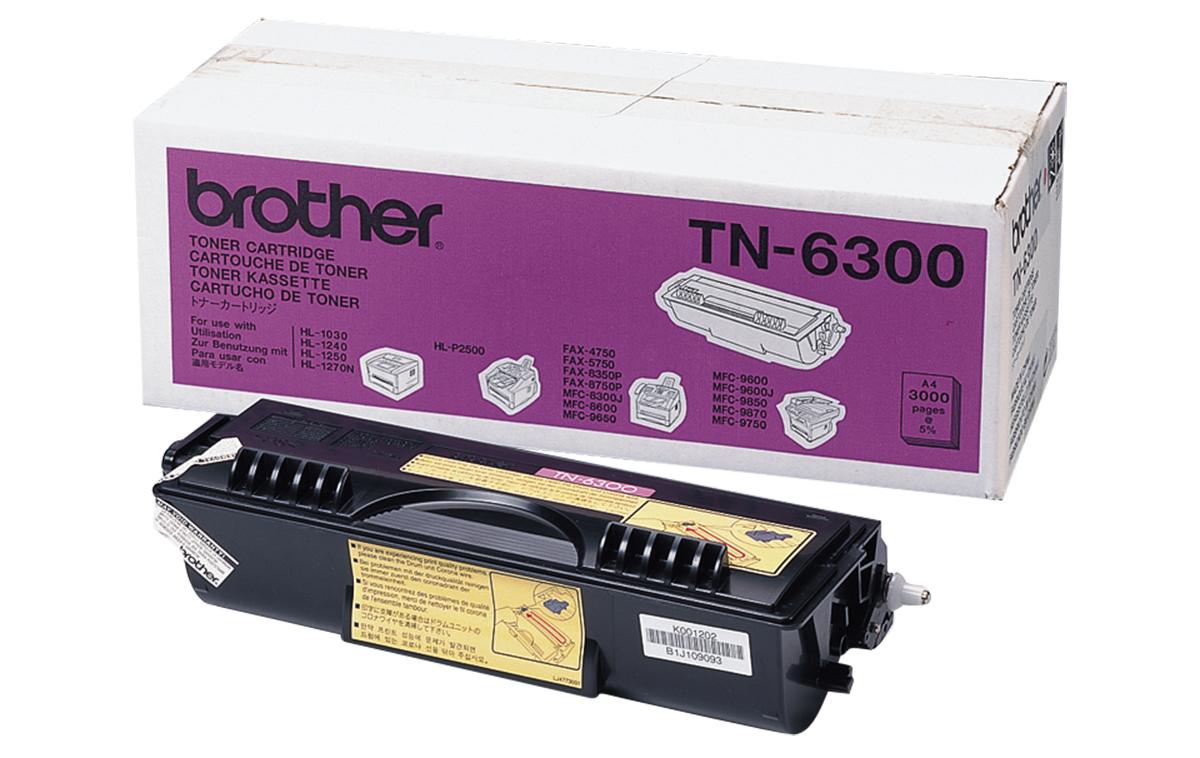 Produktfoto 1 von Brother TN-6300 Toner Schwarz für Brother Drucker, 3000 Seitenertrag (ca.)