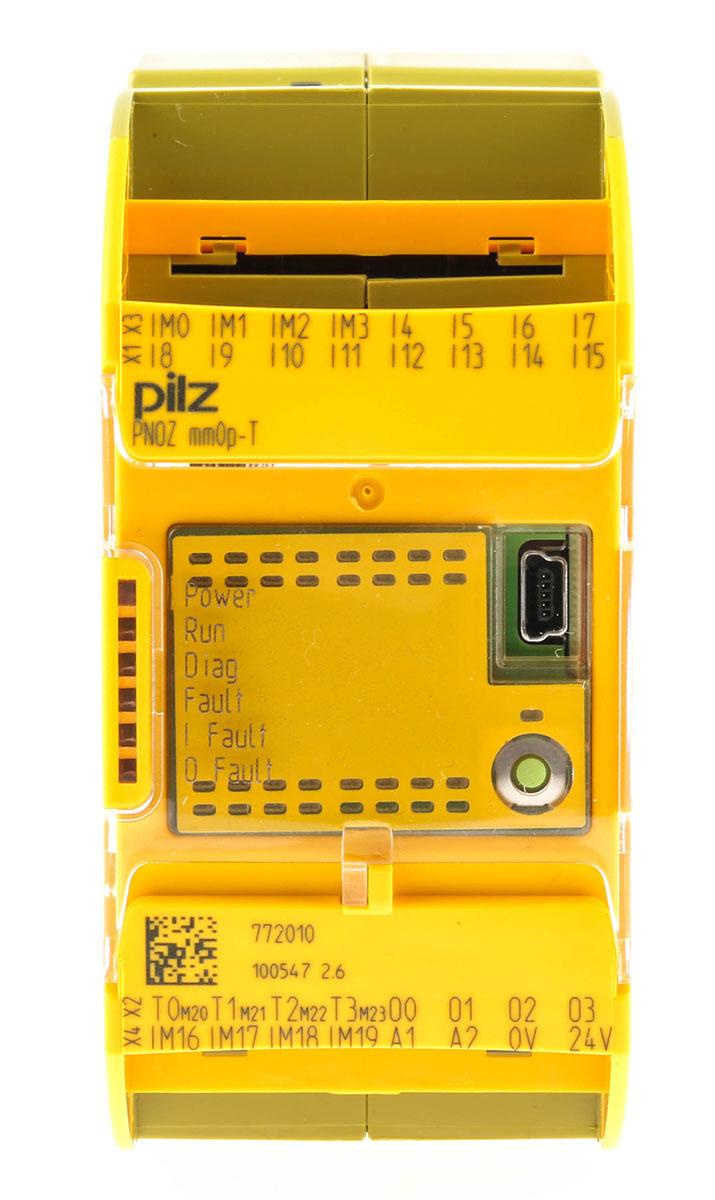 Produktfoto 1 von Pilz PNOZ mm0p-T Sicherheitssteuereinheit 20 Eingänge / 4 Ausgänge LED Kat. 4