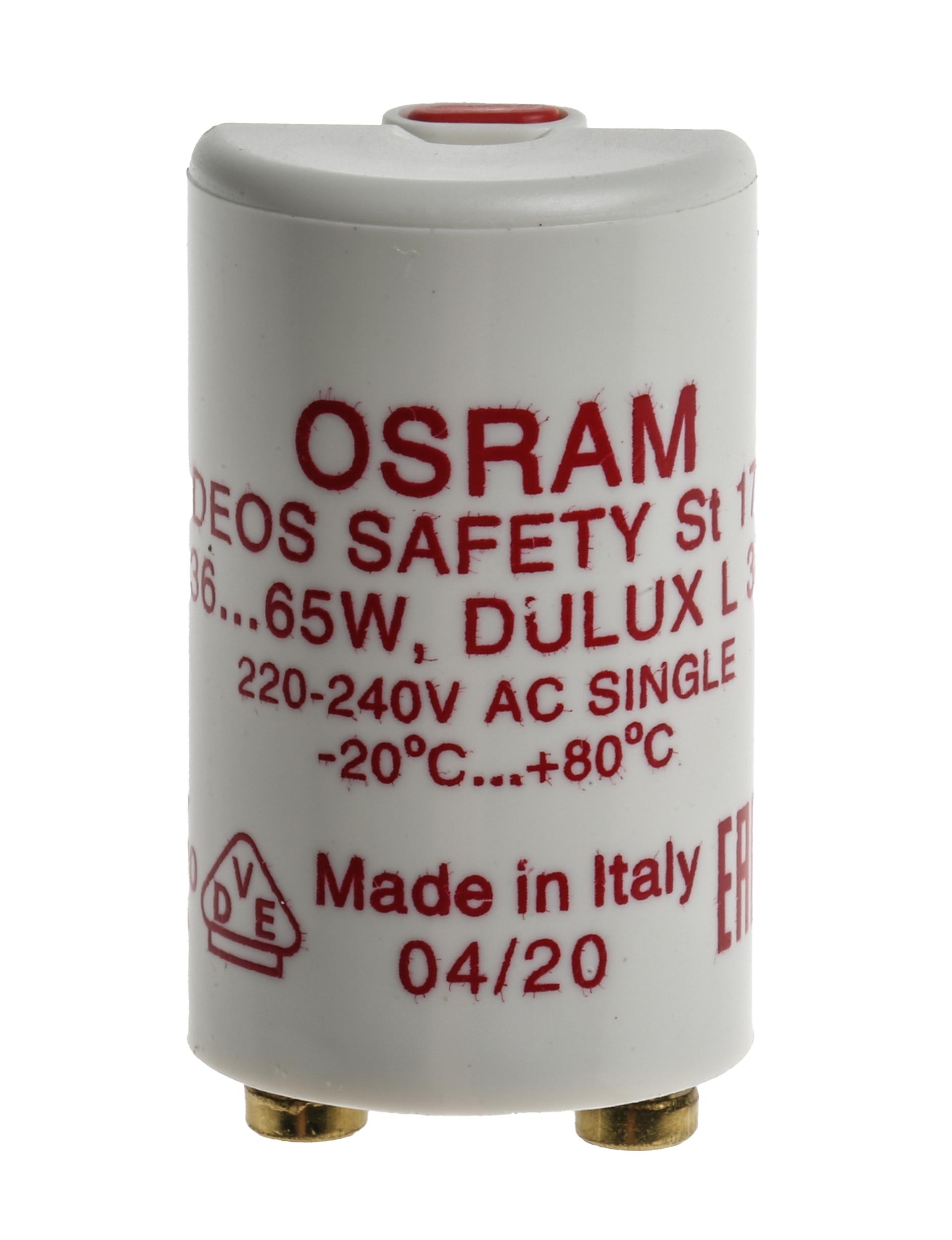 Produktfoto 1 von Osram ST 171 SAFETY DEOS Leuchtstofflampen Starter 2-polig, 36 bis 65 W / 220 bis 240 V