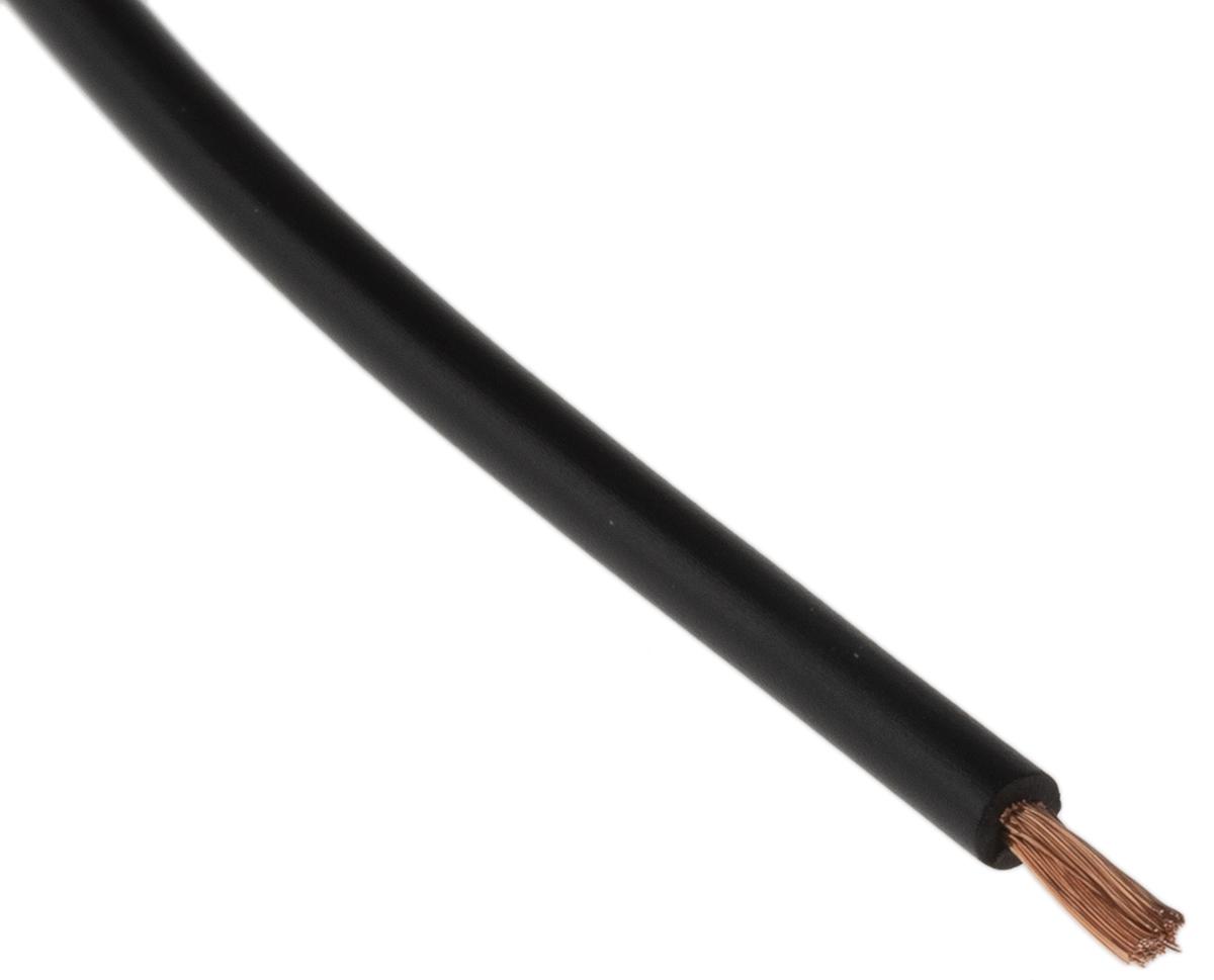 Produktfoto 1 von Staubli Einzeladerleitung 0,5 mm², 20 AWG 100m Schwarz PVC isoliert Ø 2.1mm 129/0,07 mm Litzen