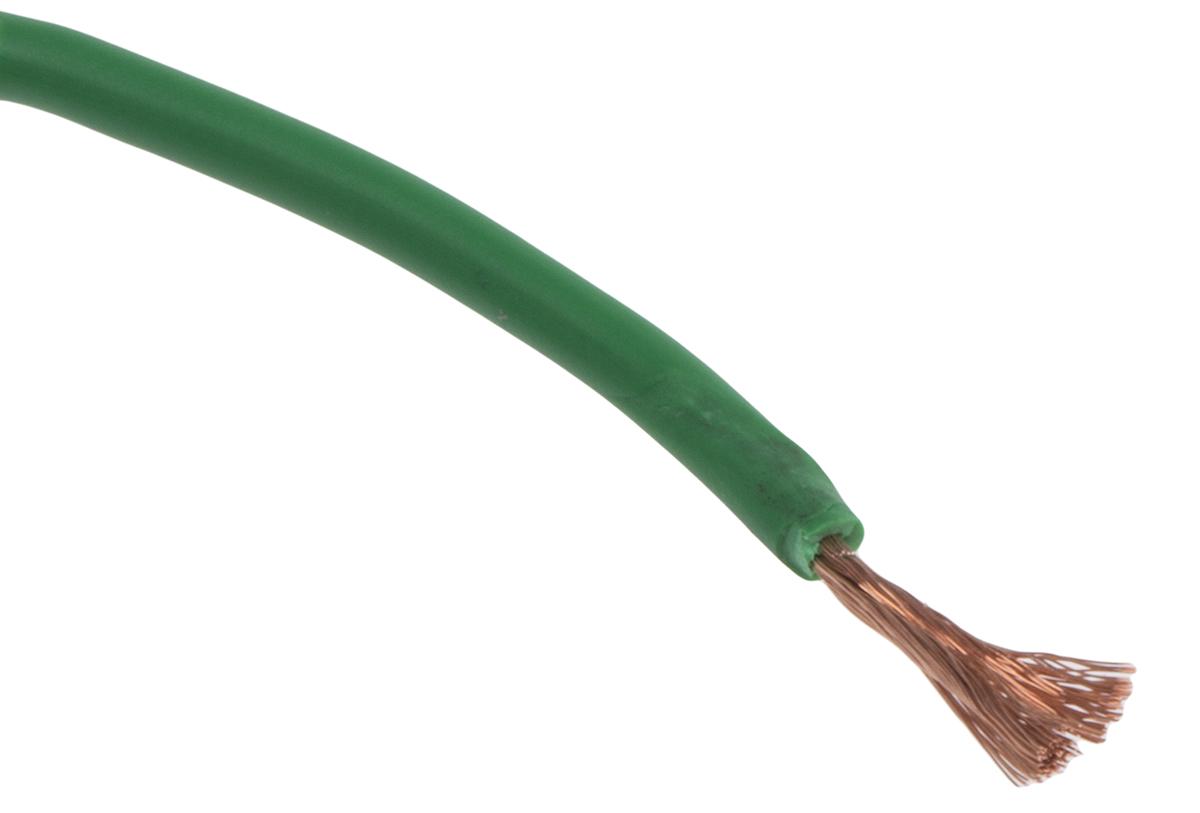 Produktfoto 1 von Staubli Einzeladerleitung 0.5 mm², 20 AWG 100m Grün PVC isoliert Ø 2.1mm 129/0,07 mm Litzen