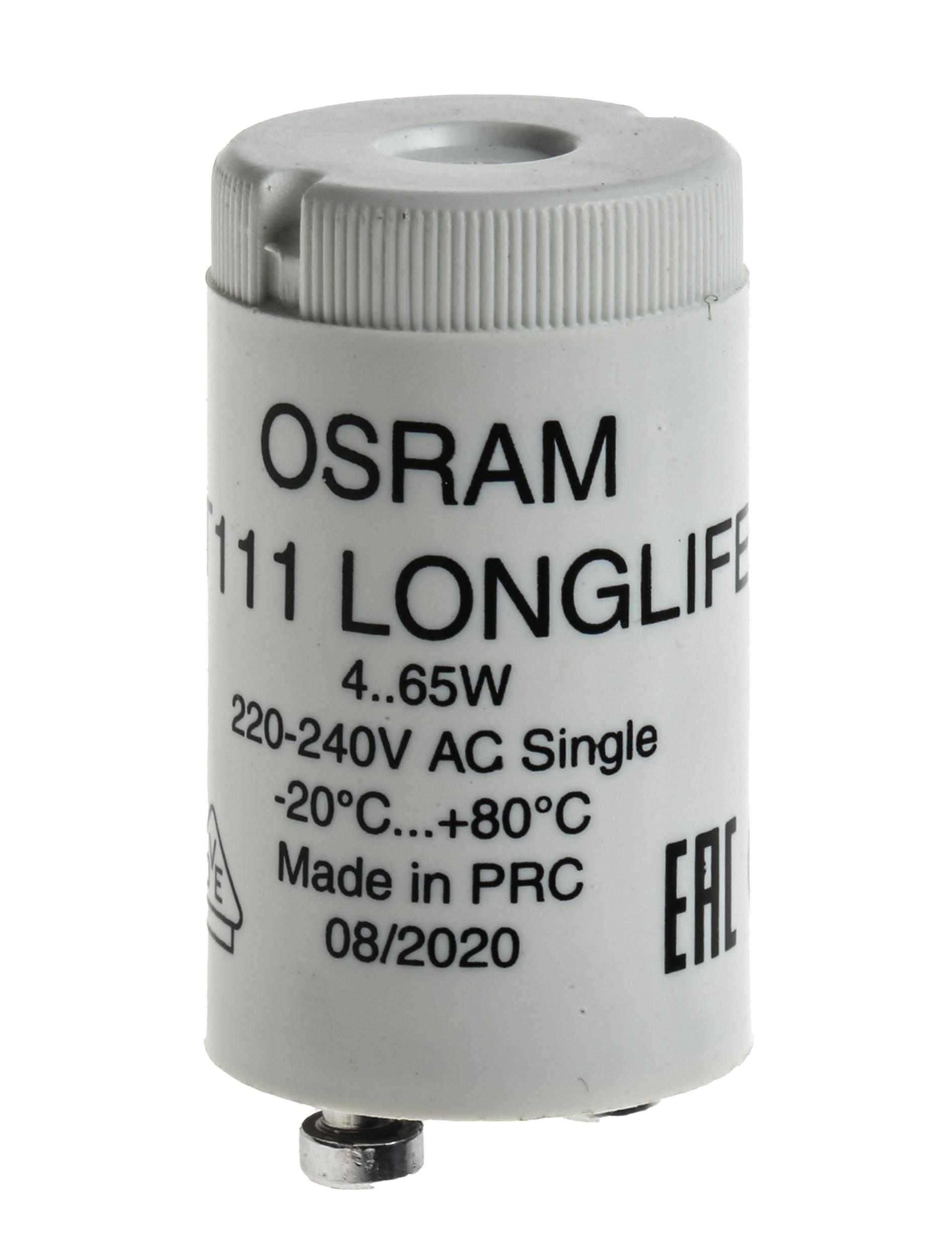 Produktfoto 1 von Osram ST 111 LONGLIFE Leuchtstofflampen Starter 2-polig, 65 W / 220 bis 240 V, Ø 21.5mm x 40,3 mm