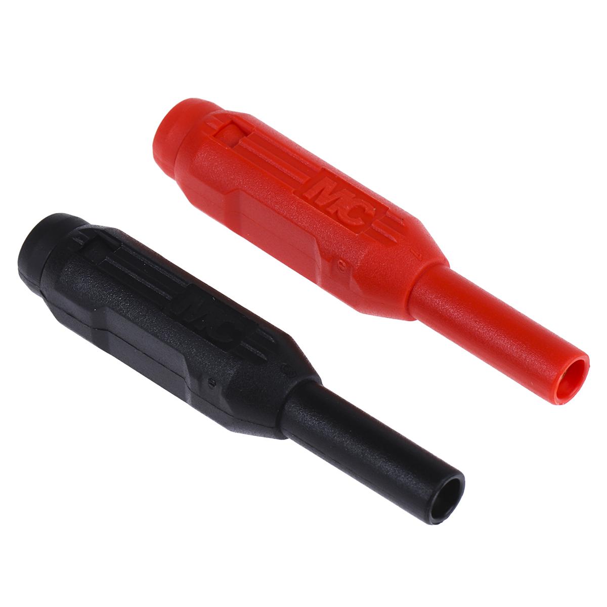 Produktfoto 1 von Stäubli Bananenstecker Schwarz, Rot, Kontakt vergoldet