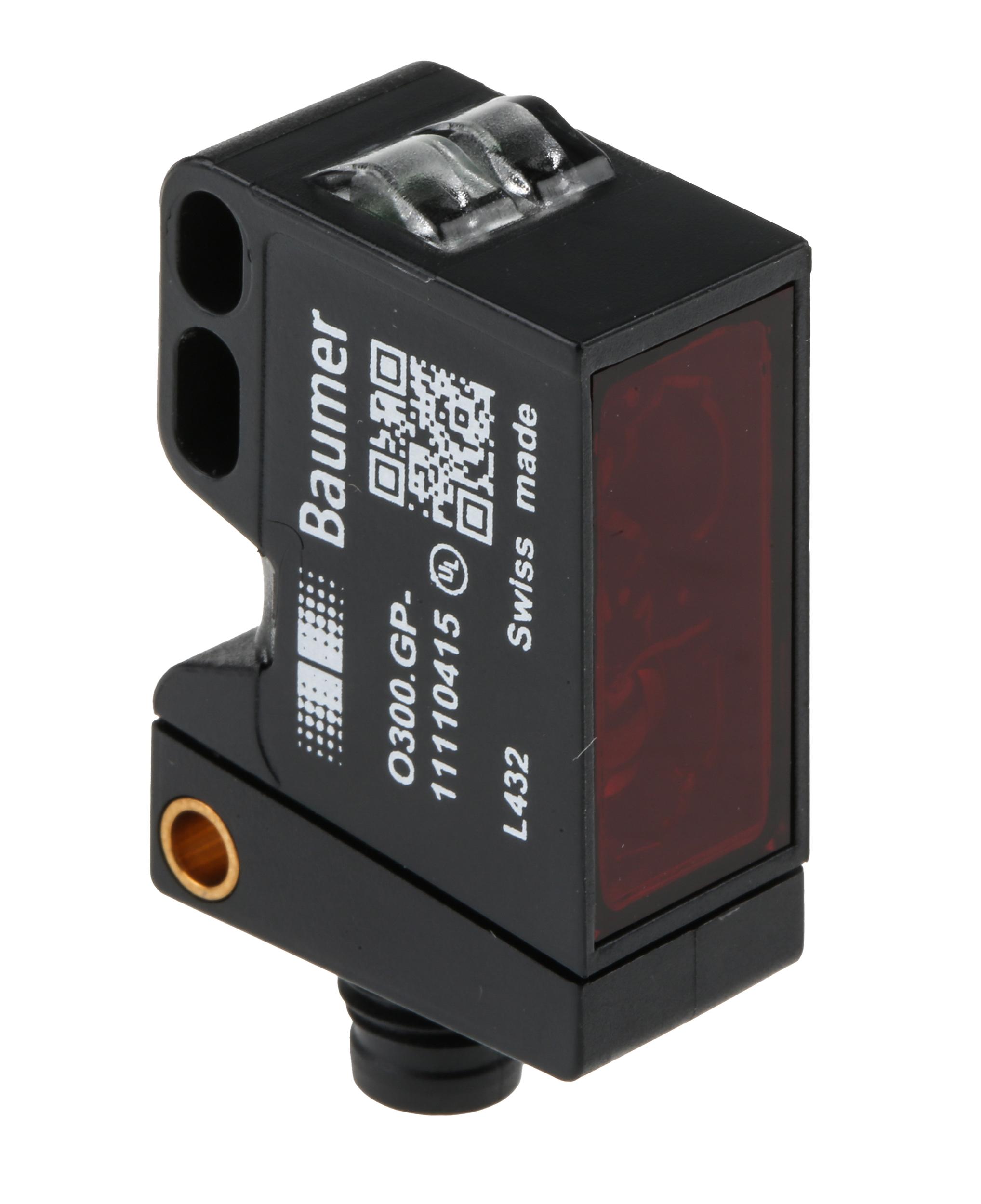 Produktfoto 1 von Baumer O300 Kubisch Optischer Sensor, Diffus, Bereich 30 mm → 200 mm, Gegentakt Ausgang, 4-poliger